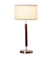 Brightech Carter 26" Led Classic Table Lamp with Walnut Wood Finish