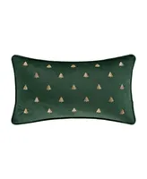 J Queen New York Christmas Tree Embellished Decorative Pillow, 11" x 20"