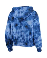 Women's Mitchell & Ness Royal Philadelphia 76ers Galaxy Sublimated Windbreaker Pullover Full-Zip Hoodie Jacket