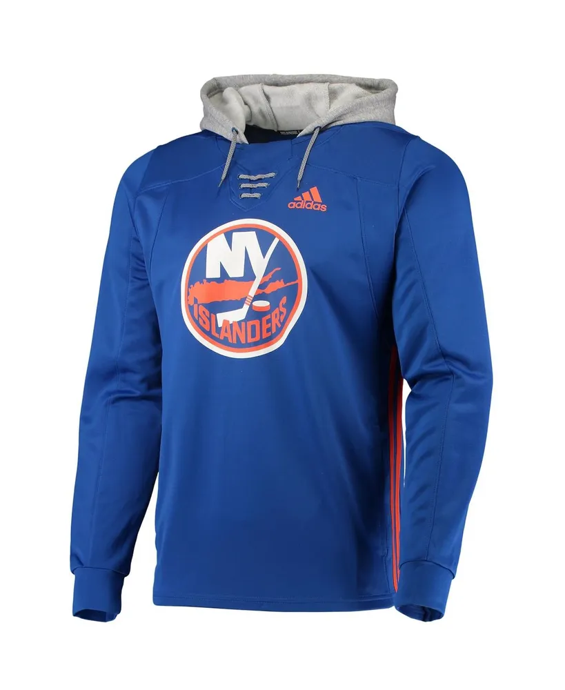 Men's adidas Royal New York Islanders Skate Lace Aeroready Pullover Hoodie