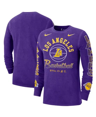 Men's Nike Purple Los Angeles Lakers Courtside Retro Elevated Long Sleeve T-shirt