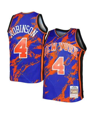 Men's Mitchell & Ness Nate Robinson Blue New York Knicks 2005-06 Hardwood Classics Marble Swingman Jersey