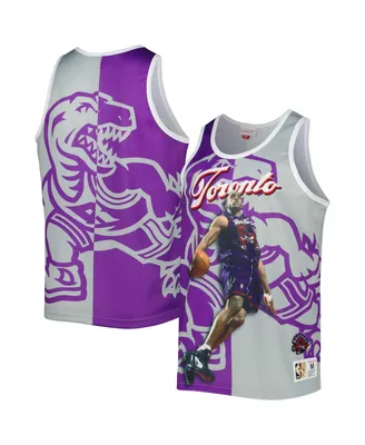 Men's Mitchell & Ness Vince Carter Purple and Gray Toronto Raptors Sublimated Player Tank Top