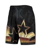 Men's Mitchell & Ness Black Orlando Magic Big Face 4.0 Fashion Shorts