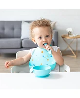 Bumkins Baby Bowl with Lid and Spoon First Feeding, 3 Piece Set