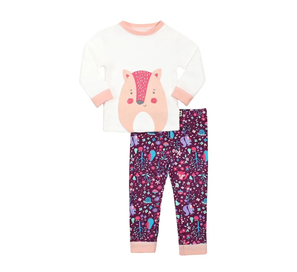 Snugabye Baby Girl Convert-a Toy T-shirt and Pants Pajamas, 2 Piece Set