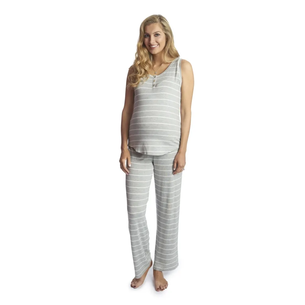 Everly Grey Maternity Joy Tank & Pants /Nursing Pajama Set