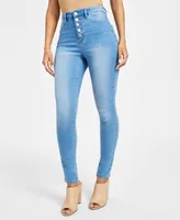 Dollhouse Juniors' 5-Button High Waisted Curvy Skinny Jeans