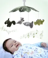 The Peanutshell Baby Crib Mobile for Boys or Girls, Dinosaur, Musical