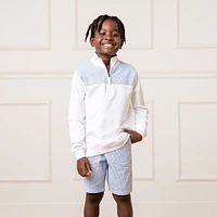 Hope & Henry Boys' Organic Cotton Seersucker Short, Kids