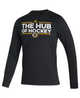 Men's adidas Black Boston Bruins Dassler Aeroready Creator Long Sleeve T-Shirt