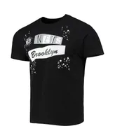 Men's Black Brooklyn Nets Confetti T-shirt