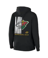 Women's Wear by Erin Andrews Black Minnesota Wild Sponge Fleece Full-Zip Hoodie