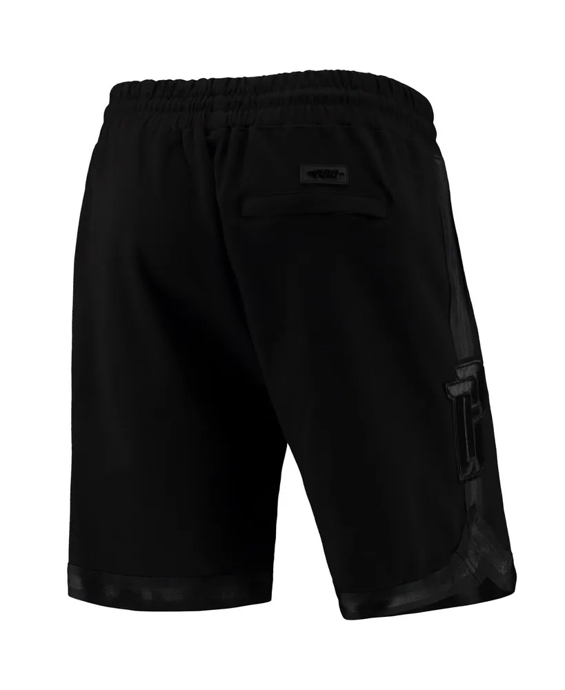 Men's Pro Standard Detroit Pistons Triple Black Gloss Shorts