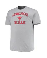 Men's Heathered Gray Chicago Bulls Big and Tall Heart and Soul T-shirt