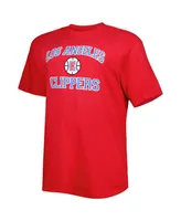 Men's Red La Clippers Big and Tall Heart Soul T-shirt