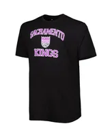 Men's Black Sacramento Kings Big and Tall Heart Soul T-shirt