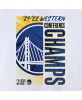 Men's Fanatics White Golden State Warriors 2022 Western Conference Champions Big and Tall Locker Room T-shirt