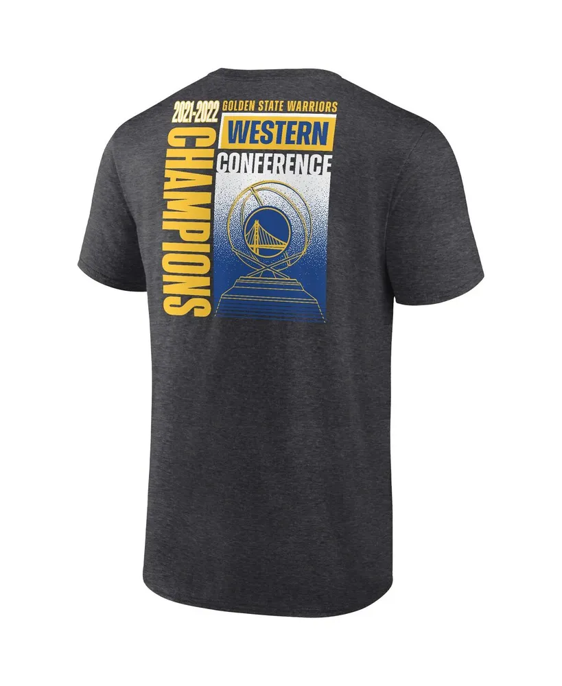 Men's Fanatics Heathered Charcoal Golden State Warriors 2022 Western Conference Champions Play Your Game T-shirt