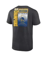 Men's Fanatics Heathered Charcoal Golden State Warriors 2022 Western Conference Champions Play Your Game T-shirt