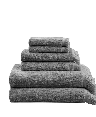 Closeout! Ink & Ivy Nova Dobby Slub 6 Piece Cotton Towel Set