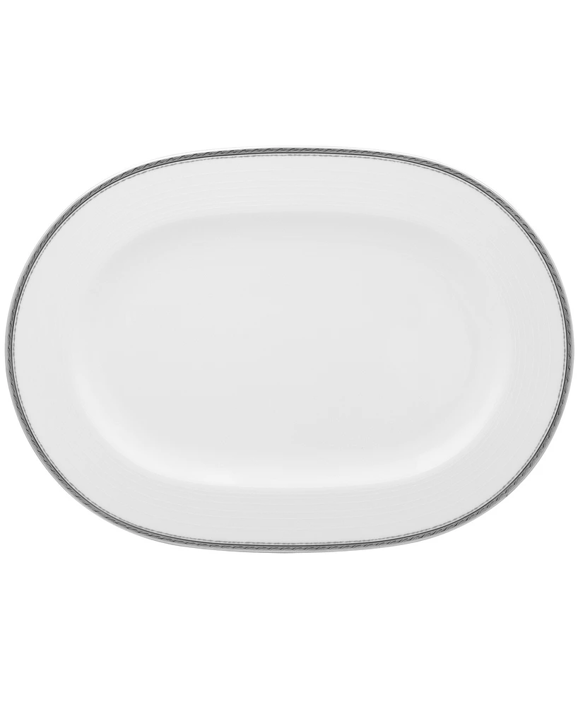 Noritake Whiteridge Platinum Oval Platter