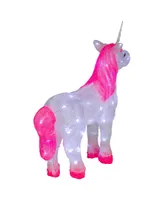 Northlight Lighted Commercial Grade Acrylic Unicorn Christmas Display Decoration, 23"