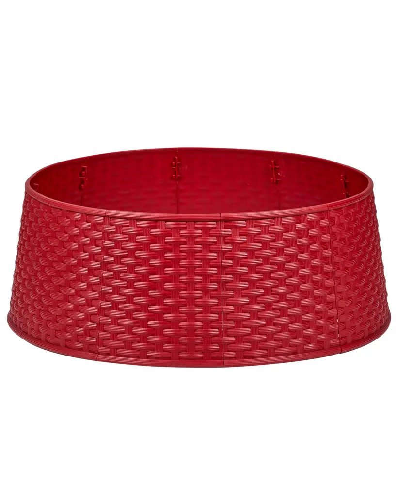 Northlight Rattan Pattern Large Christmas Tree Collar, 25.5"