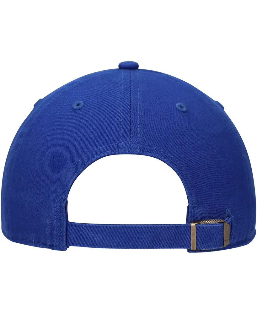 Men's '47 Royal Toronto Blue Jays Team Logo Cooperstown Collection Clean Up Adjustable Hat