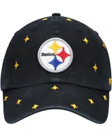 Women's '47 Black, Gold Pittsburgh Steelers Confetti Clean Up Adjustable Hat