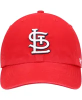 Big Boys '47 Brand Red St. Louis Cardinals Team Logo Clean Up Adjustable Hat