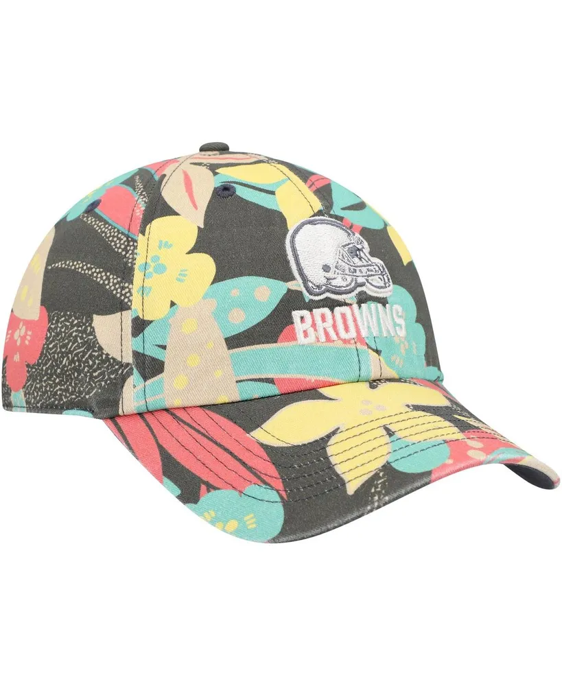 Women's '47 Charcoal Cleveland Browns Plumeria Clean Up Adjustable Hat