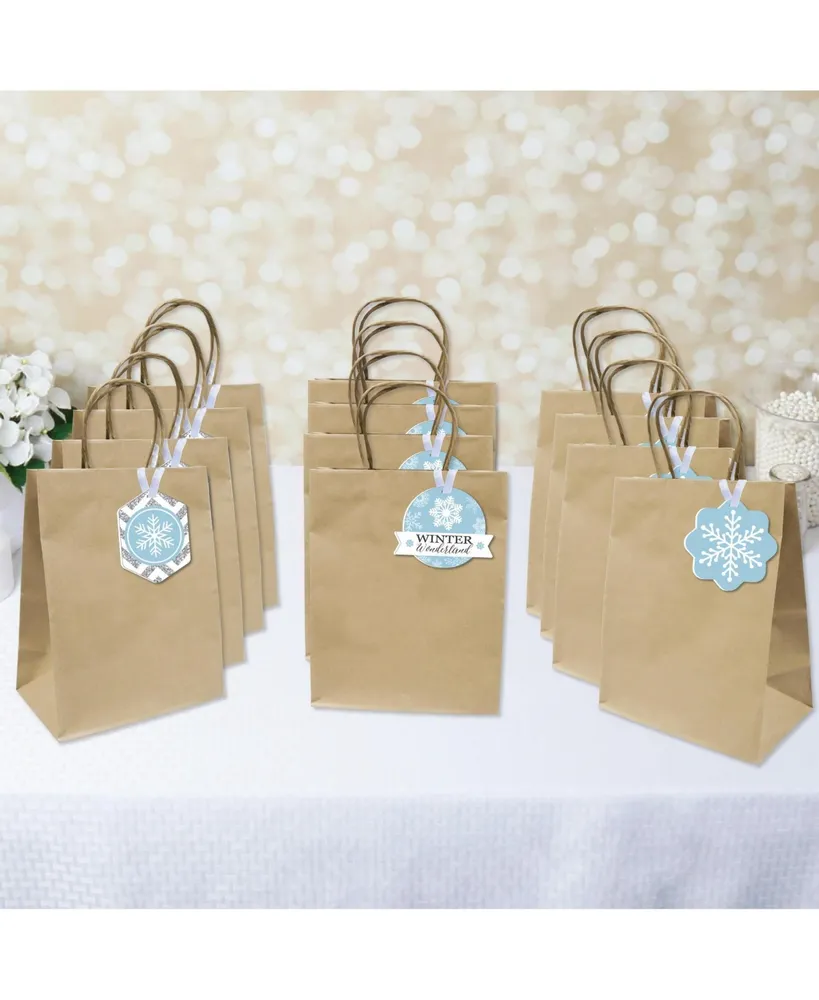 Winter Wonderland - Assorted Hanging Favor Tags - Gift Tag Toppers - Set of 12