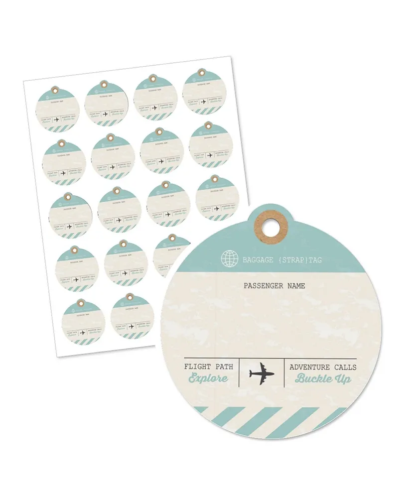 Big Dot of Happiness World Awaits - Travel Themed Party Favor Gift Tags (Set of 20)