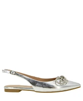 BCBGeneration Women's Kristin Rhinestone Bow Sling Back Flat