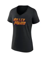 Women's Fanatics Black Phoenix Suns Hometown Collection Valley Proud V-Neck T-shirt