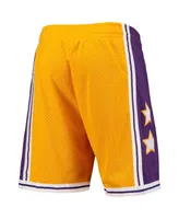 Men's Mitchell & Ness Gold Western Conference Hardwood Classics 1972 All-Star Game Swingman Shorts