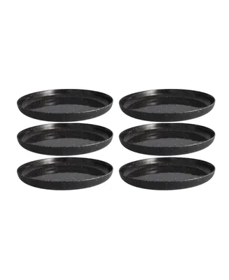 Fortessa Melamine Camp Charcoal Coupe Round Plate 11" Set/6