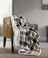 Eddie Bauer Rugged Plaid Ultra Soft Plush Fleece Throw, 50" x 60"