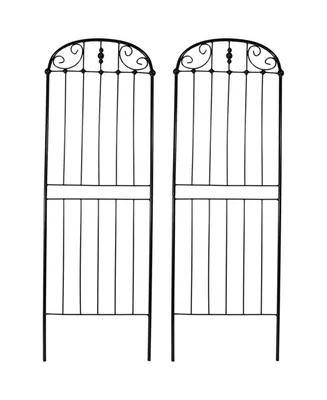 32-Inch Traditional Decorative Outdoor Trellis - Metal Wire Garden Trellis for Climbing Plants and Flowers - Set of 2