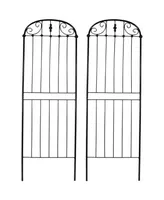 32-Inch Traditional Decorative Outdoor Trellis - Metal Wire Garden Trellis for Climbing Plants and Flowers - Set of 2