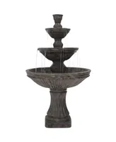 Sunnydaze Decor Classic Designer Polystone Outdoor 3-Tier Fountain