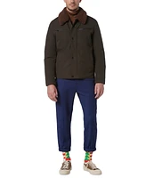 Marc New York Men's Randall Insulated Waxed Cotton Aviator Jacket with Fleece Collar