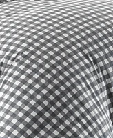 Eddie Bauer Preston Grey Cotton Flannel 3 Piece Duvet Cover Set, Full/Queen