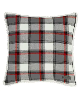 Eddie Bauer Wallace Plaid Cotton Yarn Dye Square Decorative Pillow, 20" X 20"