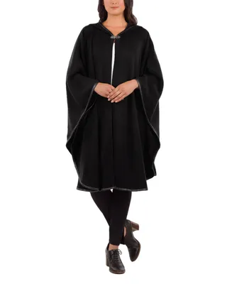 Patricia Nash Women's Hooded Cape with Clasp