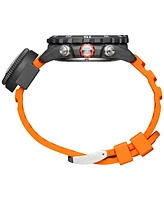 Luminox Men's Swiss Chronograph Bear Grylls Survival Master Series Compass Orange Rubber Strap Watch 45mm