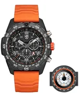 Luminox Men's Swiss Chronograph Bear Grylls Survival Master Series Compass Dark Gray Rubber Strap Watch 45mm