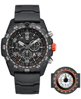 Luminox Men's Swiss Chronograph Bear Grylls Survival Master Series Compass Orange Rubber Strap Watch 45mm