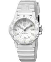 Luminox Unisex Swiss Leatherback Sea Turtle Dive White Rubber Strap Watch 39mm